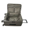 Hush Puppies HP69-4039 24" Front Opening Hard Case Spinner Luggage - Expandable, Anti-theft Zipper - Dim Grey