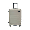 Hush Puppies HP69-4039 24" Front Opening Hard Case Spinner Luggage - Expandable, Anti-theft Zipper - Oat Milk