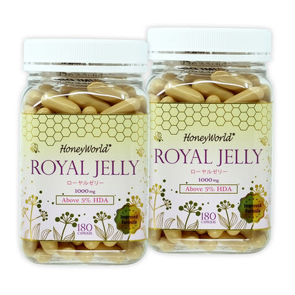 HoneyWorld Japan Royal Jelly Capsules 180s - Bundle of 2
