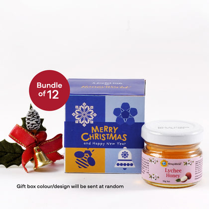 HoneyWorld Lychee Honey 30g + FREE Gift Box - Bundle of 12
