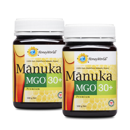 HoneyWorld Manuka MGO30+ 500g - Bundle of 2