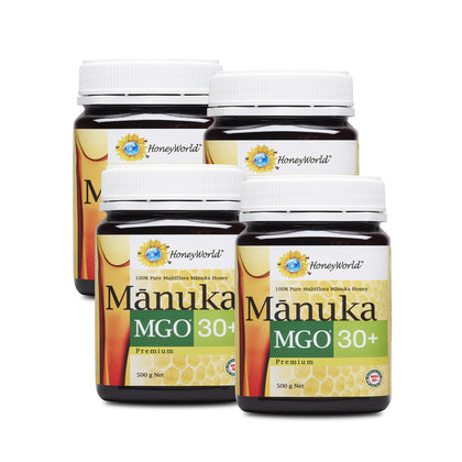 HoneyWorld Manuka MGO30+ 500g - Bundle of 4