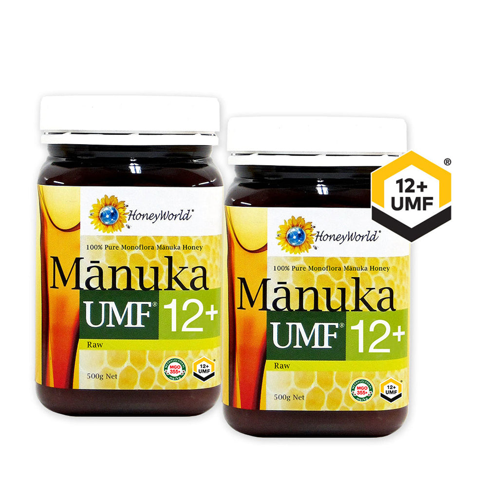 HoneyWorld Raw Manuka UMF 12+ 500g - Bundle of 2