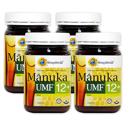 HoneyWorld Raw Manuka UMF12+ 500g - Bundle of 4