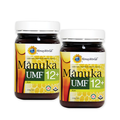 HoneyWorld® Raw Manuka UMF 12+ 500g [Bundle of 2]