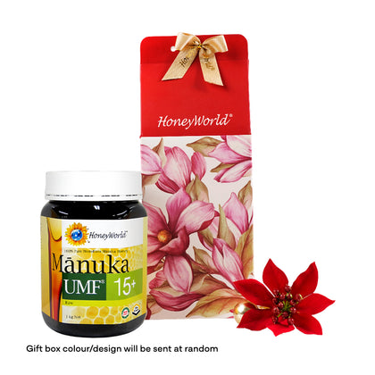 HoneyWorld Raw Manuka UMF 15+ 1kg + FREE Gift Box