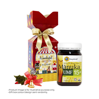 HoneyWorld Raw Manuka Honey UMF 15+ 500g in Gift Box