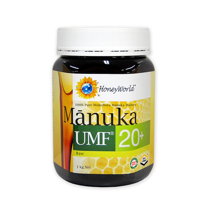 HoneyWorld Raw Manuka Honey UMF20+ 1kg