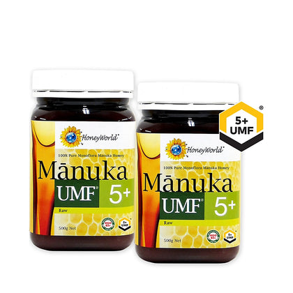 HoneyWorld Manuka UMF 5+ 500g - Bundle of 2