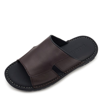 BRUNO CO. Leather Sandals - Coffee