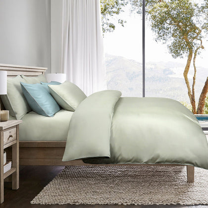 INTERO Lumier Micro Tencel Solid 1500TC Eniz 5.0 Fitted Sheet Set - Aloe