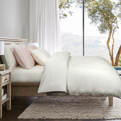 INTERO Lumier Micro Tencel Solid 1500TC Eniz 5.0 Fitted Sheet Set - Ivory