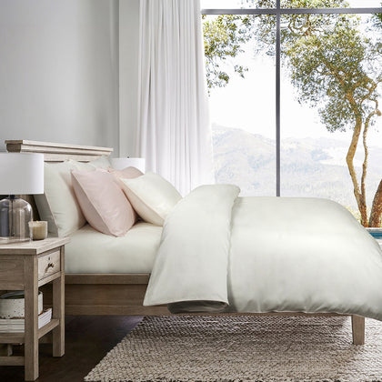 INTERO Lumier Micro Tencel Solid 1500TC Eniz 5.0 Fitted Sheet Set / Bed Set - Ivory