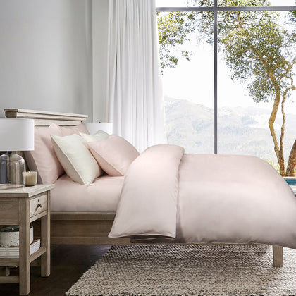 INTERO Lumier Micro Tencel Solid 1500TC Eniz 5.0 Fitted Sheet Set / Bed Set - Pink