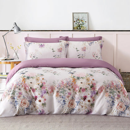 MAISON DE CLAIRE 100% Printed Tencel Fitted Sheet / Bed Set - Petal Symphony