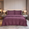 MAISON DE CLAIRE 100% Cotton Dobby Fitted Sheet Set / Bed Set - Wine Berry