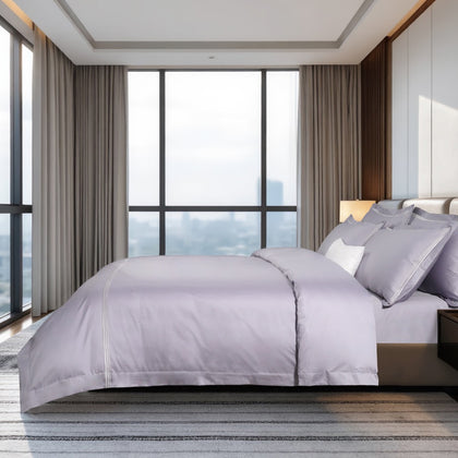 MAISON DE CLAIRE Hotel Suite Premium Fitted Sheet Set / Bed Set - Violet