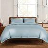 INTERO 100% BambooPro Jacquard Fitted Sheet Set / Bed Set - Morning Blue