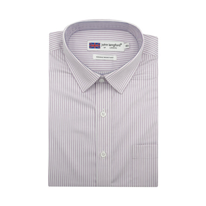 John Langford Wrinkle Resistant Long-Sleeved Shirt - Purple