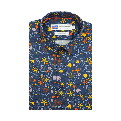 John Langford 100% Cotton Short-Sleeved Shirt - Y7