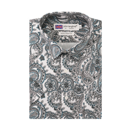 John Langford Short-Sleeved Printed Shirt - Paisley