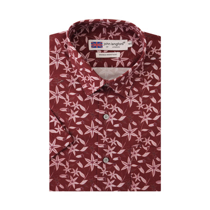 John Langford Short-Sleeved Printed Shirt - Red