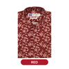 John Langford (Mix & Match Any 2) Wrinkle Resistant Printed Short-Sleeved Shirt - Red / Paisley