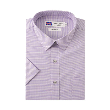 John Langford Short-Sleeved Shirt - Lavender