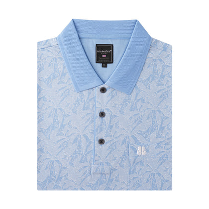 John Langford 100% Mercerised Cotton Short-Sleeved Polo - Col-D1