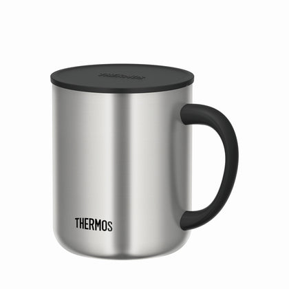 THERMOS 0.45L Stainless Steel Mug with Handle and Lid - Stainless Steel