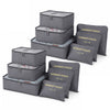 [Online Exclusive Bundle of 2] MAX Travel Packing Organizers Set of 6 Laundry Pouch - Grey