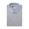 John Langford 100% Cotton Short-Sleeved Shirt - Blue