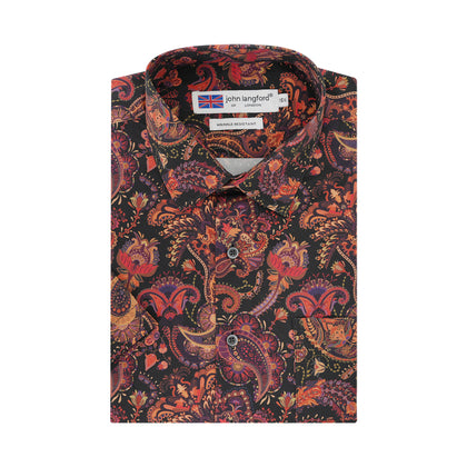 John Langford Wrinkle Resistant Short-Sleeved Shirt - Orange
