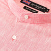 John Langford Mandarin Collar Short-Sleeved Shirt - Red