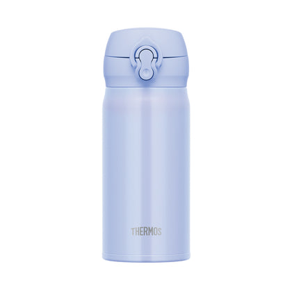 THERMOS  0.35L Stainless Steel Vacuum Insulated One-Push Bottle - Pearl Blue