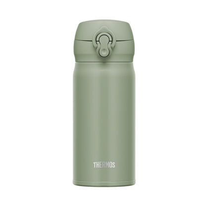 THERMOS  0.35L Stainless Steel Vacuum Insulated One-Push Bottle - Smoke Khaki