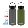 [ONLINE EXCLUSIVE SG60 Special] Kukeri 1000ml Stainless Steel Thermal Insulated Bottle - Grey & Olive Green