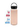 [SG60 Bundle Deal] Kukeri 1000ml Thermal Insulated Bottle - Coral + Pink