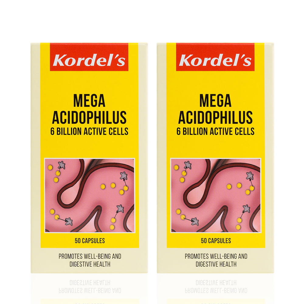 Kordel's Mega Acidophilus 50 Capsules - Bundle of 2