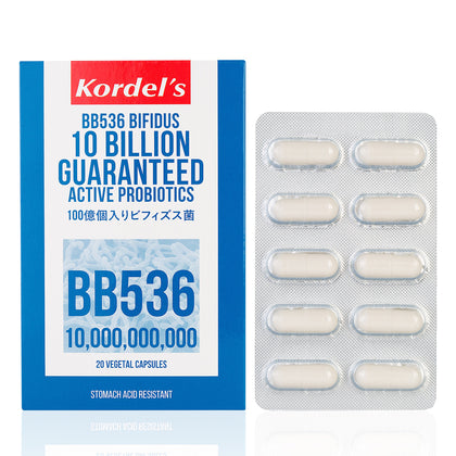 Kordel's BB536 Bifidus 10 Billion Active Probiotics (20 Vegetal Capsules)