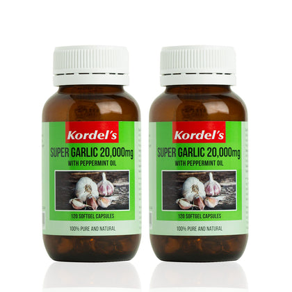 Kordel's Super Garlic 20000mg Twinpack (120 Softgel Capsules)