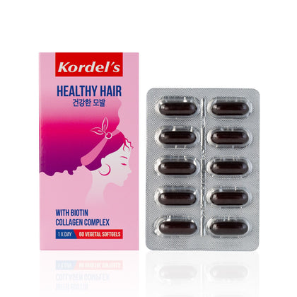 Kordel's Healthy Hair with Biotin Collagen Complex 60 Vegetal Caps