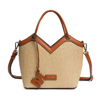 Mac Alyster Saint Raphael Synthetic Raffia Bag - Cognac