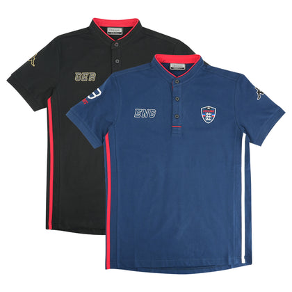 Kappa Short Sleeved Polo (Mix & Match) - Black/Dark Blue