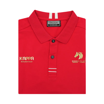 Kappa 100% Cotton Short-Sleeved Polo - Red