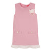 Teensy Lined Jacquars A-Line Dress - Pink