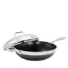 Cookcell 30cm Wok with Centre Glass Stainless Steel Rim