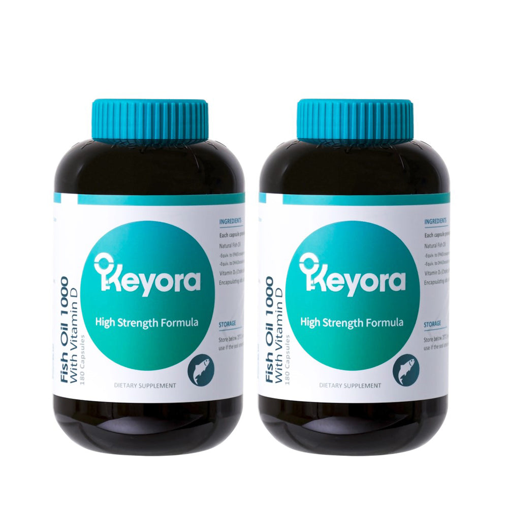 Keyora Fish Oil 1000 with Vitamin D 180s - Bundle of 2