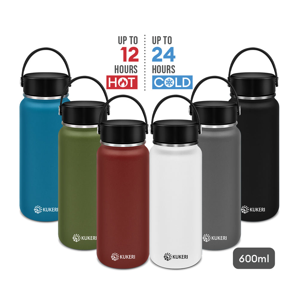 Kukeri 600ml Thermal Insulated Bottle - Olive Green (JP005-4176-696-OLIVEGREEN)