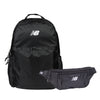New Balance Essentials Backpack and Waist Bag (Black Bundle Set)
